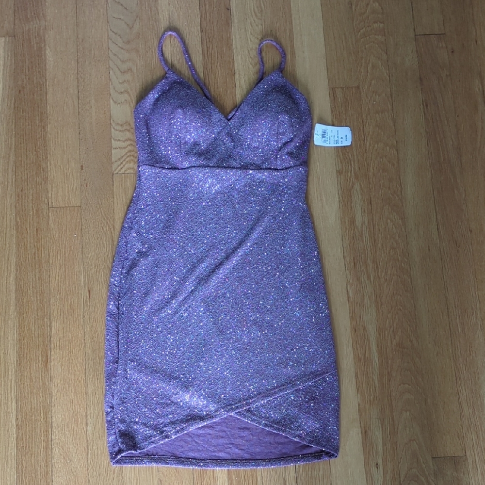 Sparkly Purple Mini Dress